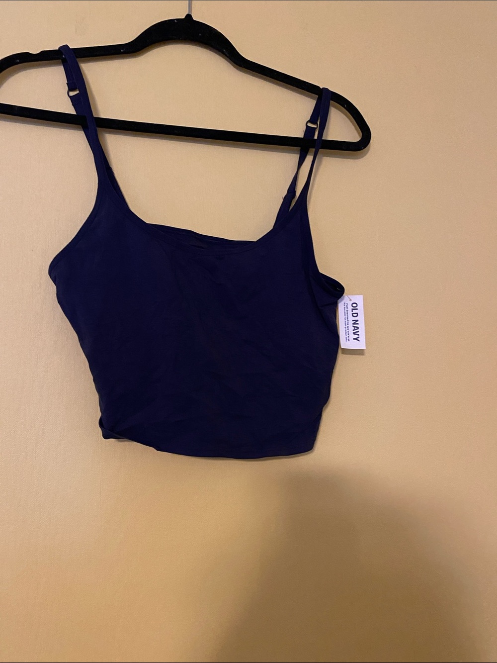 Old Navy Deep Navy Cropped Camisole with Adjustable Straps